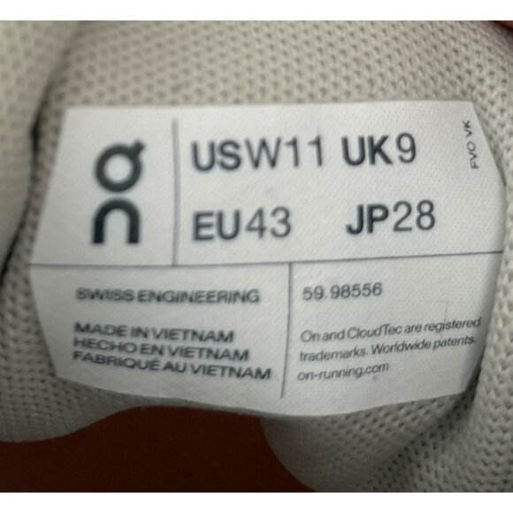 On Cloud Women’s Running Shoes Rose Sand Size 11 Lightweight Trainers - Picture 10 of 11